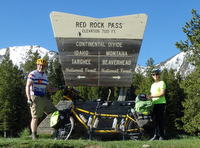 GDMBR: Dennis and Terry Struck at Red Rock Pass on the GDMBR.